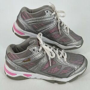 Avia GFC Studio Shoes WOMENS Cross Training Gray Pink Lace Up Athletic SIZE 10